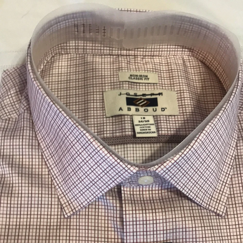 (121)NWT Mens long sleeve dress shirt by Joseph Abboud. Size 18 34/35 - Picture 2 of 11